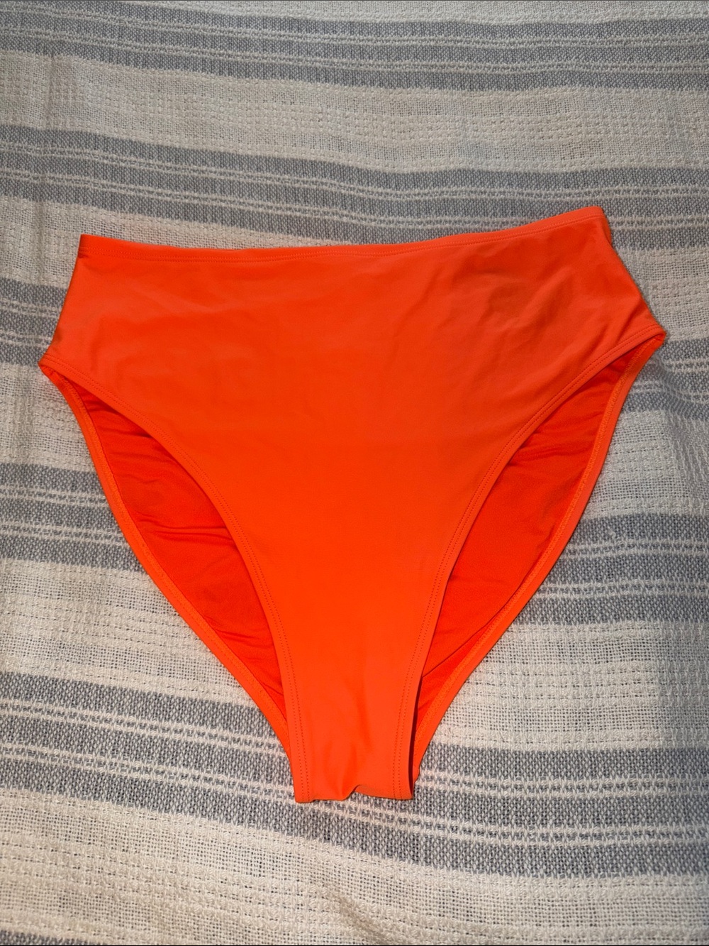 Fashion Nova High-Waist Bikini Bottoms in Bright Orange